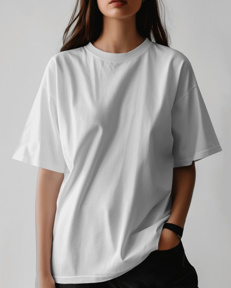 Oversized White Premium Cotton T-shirts