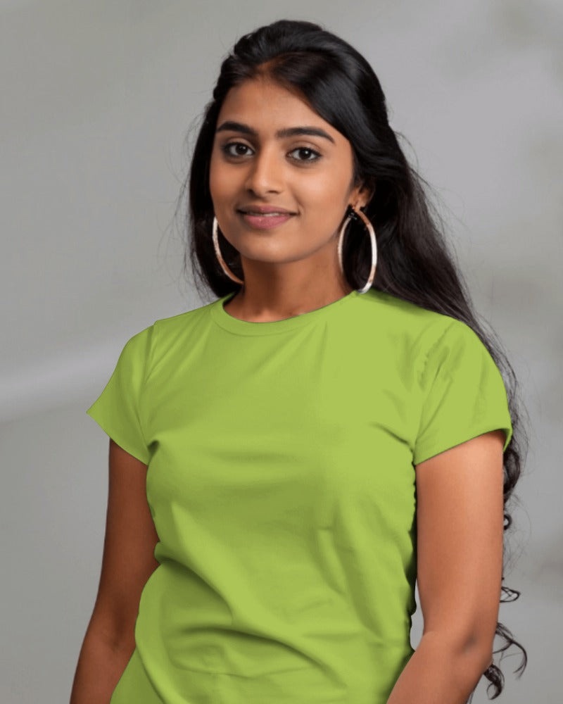 Premium Cotton Plain Apple Green Tees