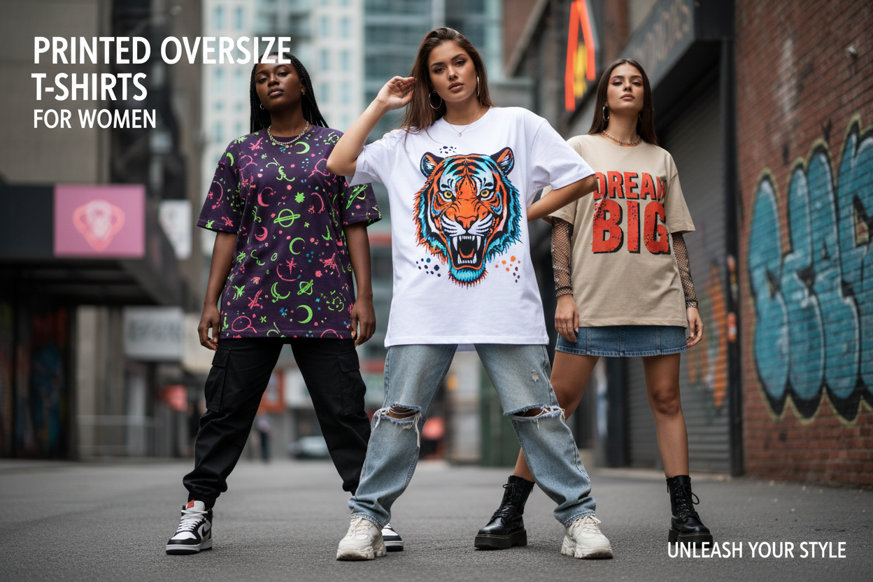 PRINTED OVERSIZE T-SHIRTS FOR WOMEN