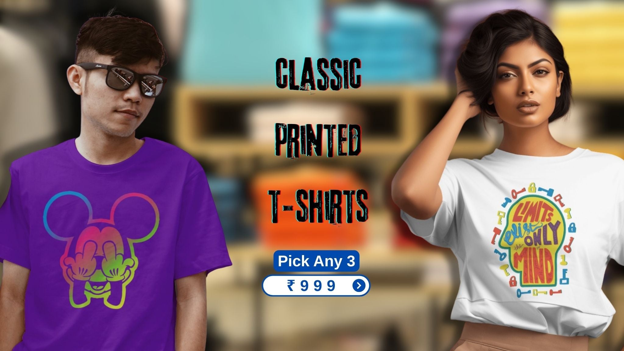 Funky Crabs Classic Round Neck T-shirts