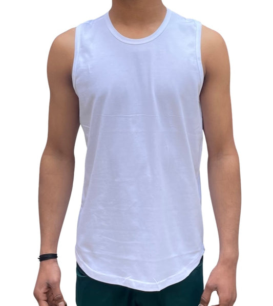 White Premium Cotton Gym Vests