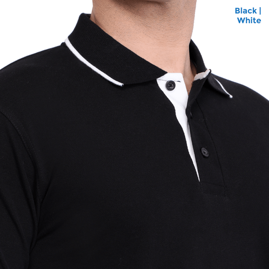 Premium Polo Neck Collar Black T-shirts
