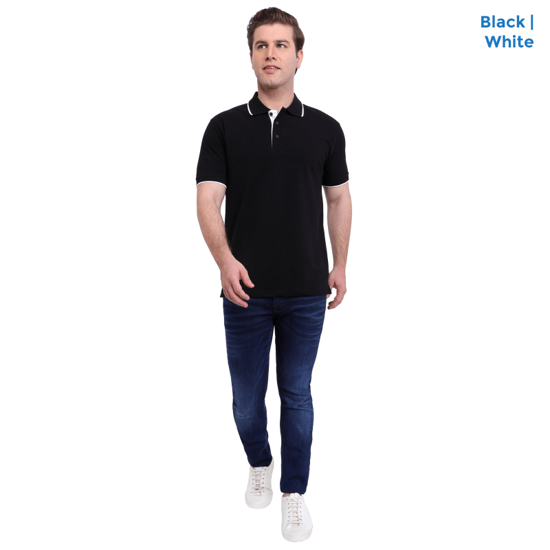 Premium Polo Neck Collar Black T-shirts
