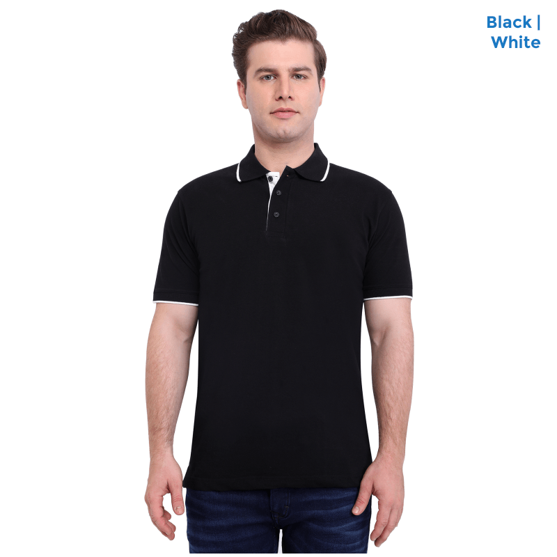 Premium Polo Neck Collar Black T-shirts