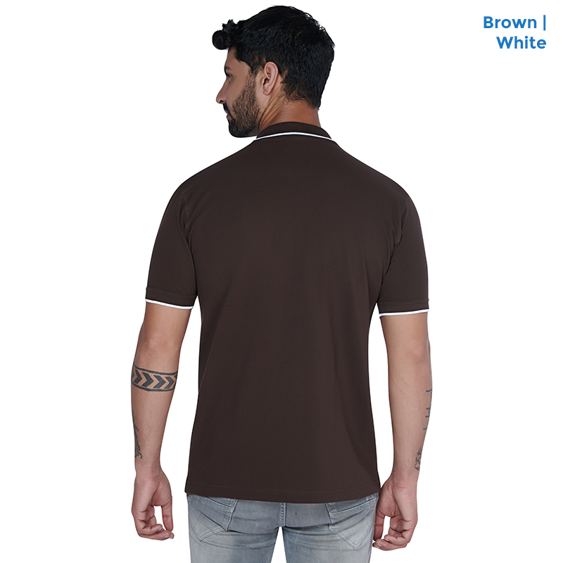 Premium Polo Neck Collar Brown T-shirts