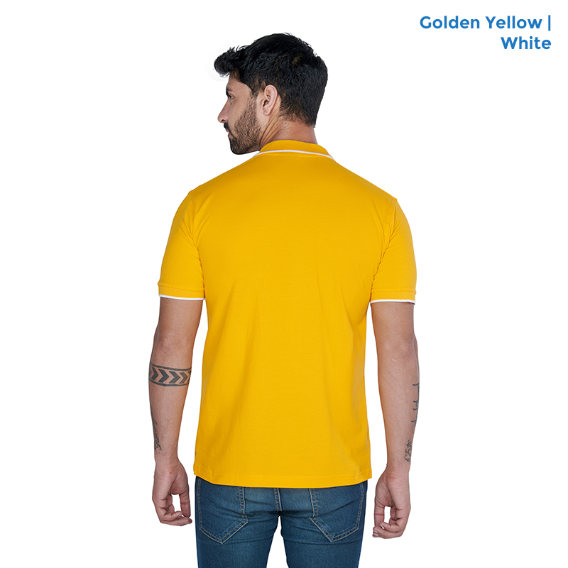 Premium Polo Neck Collar Golden Yellow T-shirts