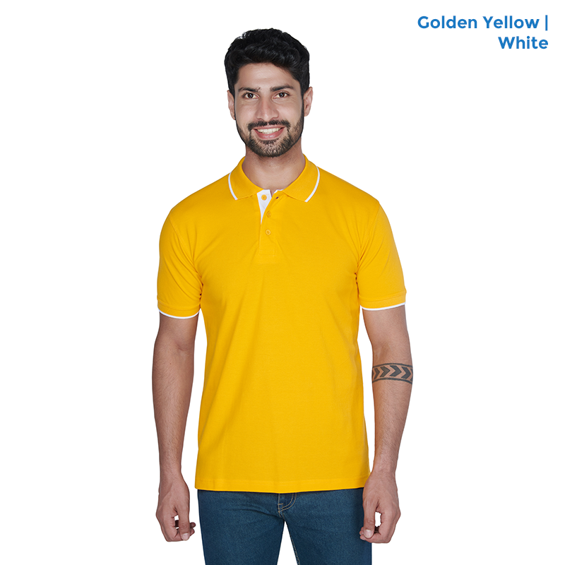 Premium Polo Neck Collar Golden Yellow T-shirts