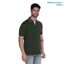 Premium Polo Neck Collar Military Green T-shirts