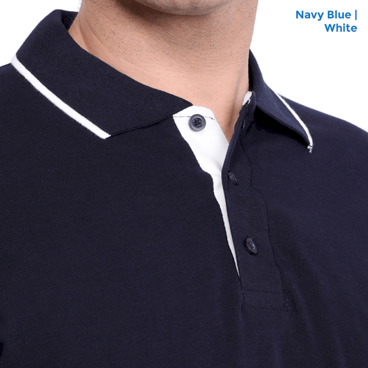 Premium Polo Neck Collar Navy Blue T-shirts