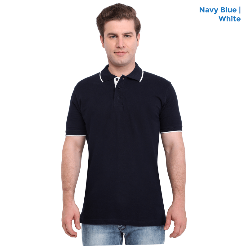 Premium Polo Neck Collar Navy Blue T-shirts