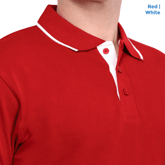 Premium Polo Neck Collar Red T-shirts