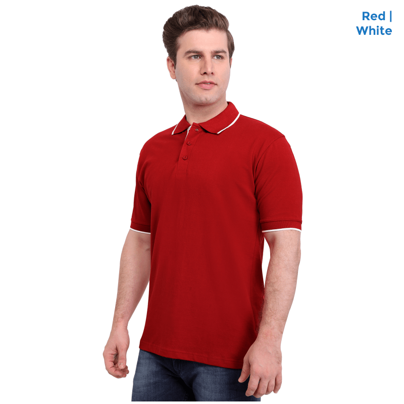Premium Polo Neck Collar Red T-shirts