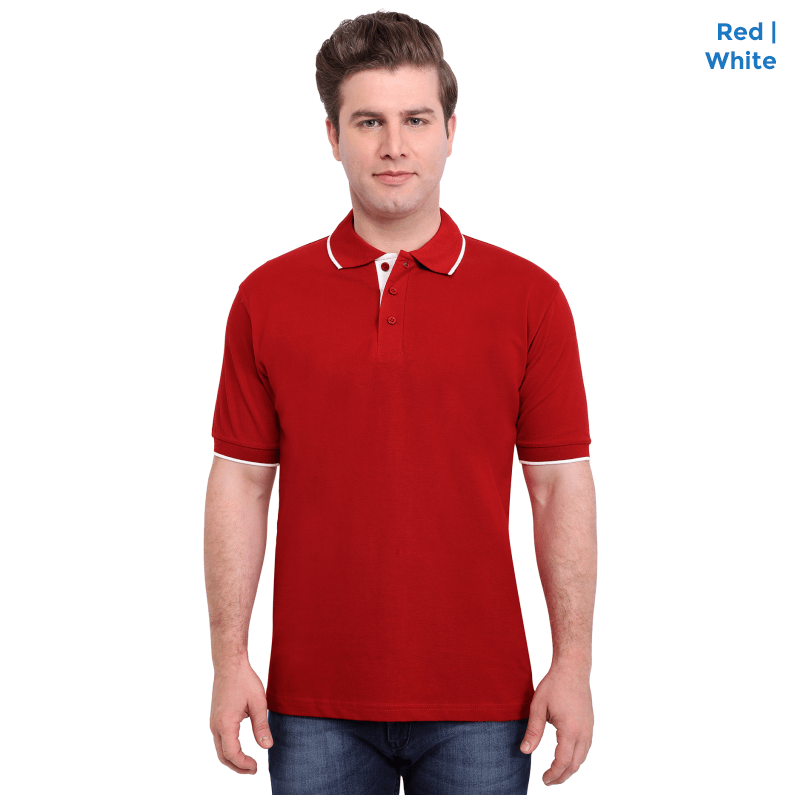 Premium Polo Neck Collar Red T-shirts