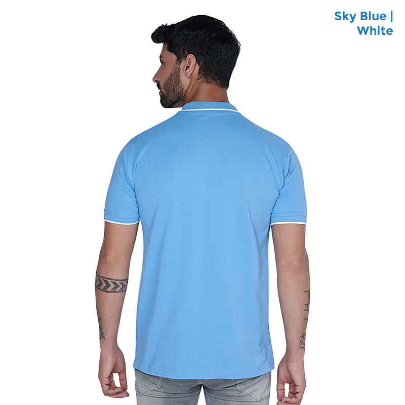 Premium Polo Neck Collar Sky Blue T-shirts