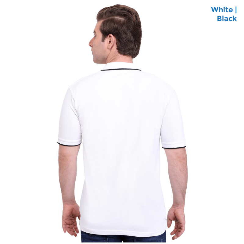 White Premium Polo Neck T-shirts For Men