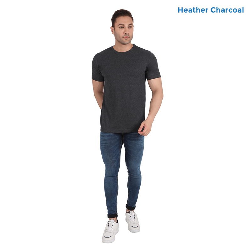 Heather Black Premium Cotton T-shirts