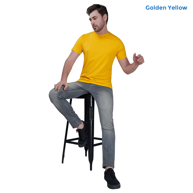 Golden Yellow Premium Cotton T-shirts
