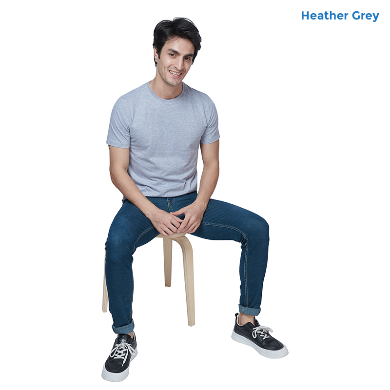 Heather Grey Premium Cotton T-shirts