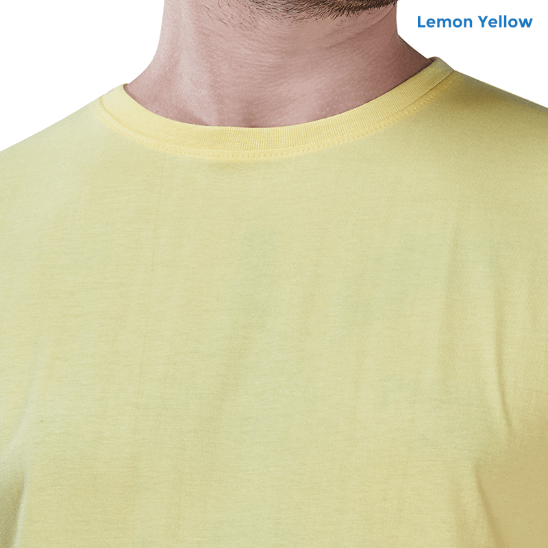Lemon Yellow Premium Cotton T-shirts