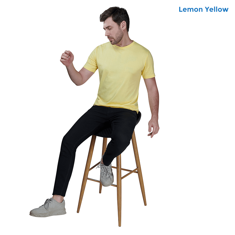 Lemon Yellow Premium Cotton T-shirts