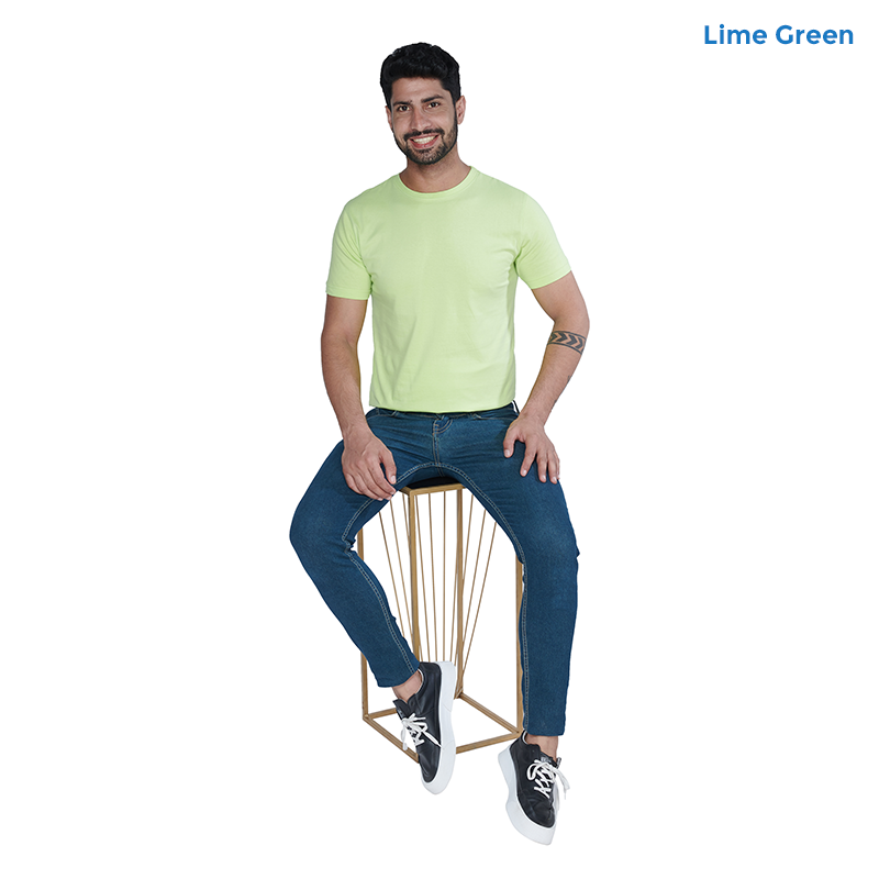 Lime Green Premium Cotton T-shirts