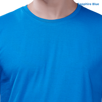Sapphire Blue Premium Cotton T-shirts