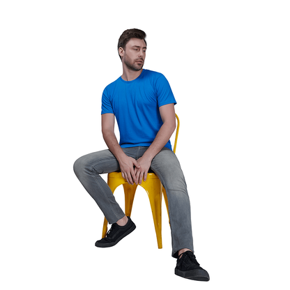 Sapphire Blue Premium Cotton T-shirts