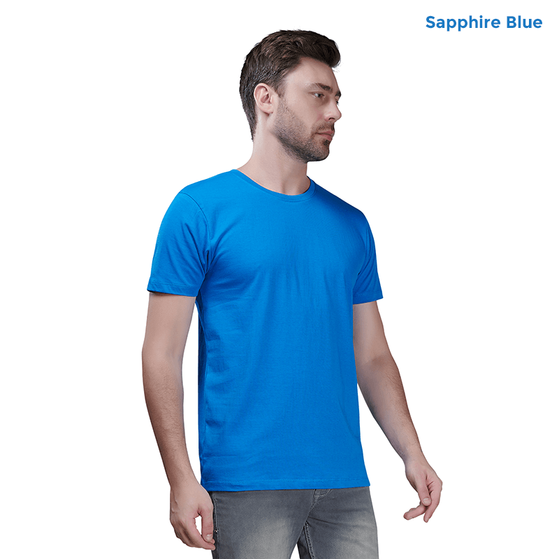 Sapphire Blue Premium Cotton T-shirts