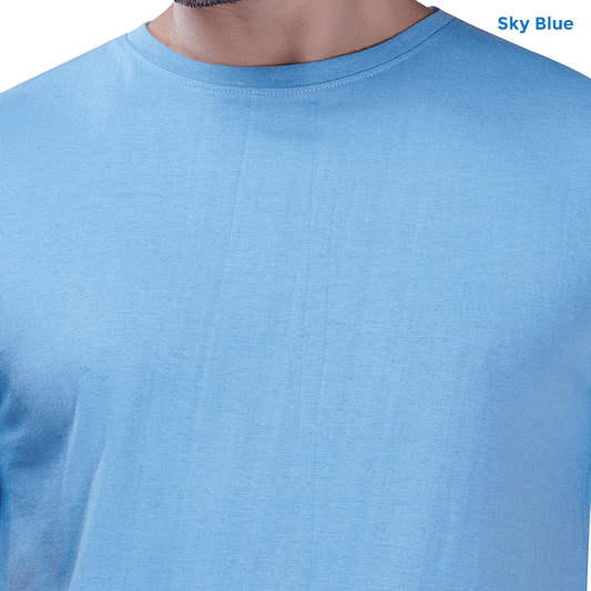 Sky Blue Premium Cotton T-shirts