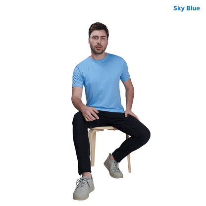 Sky Blue Premium Cotton T-shirts