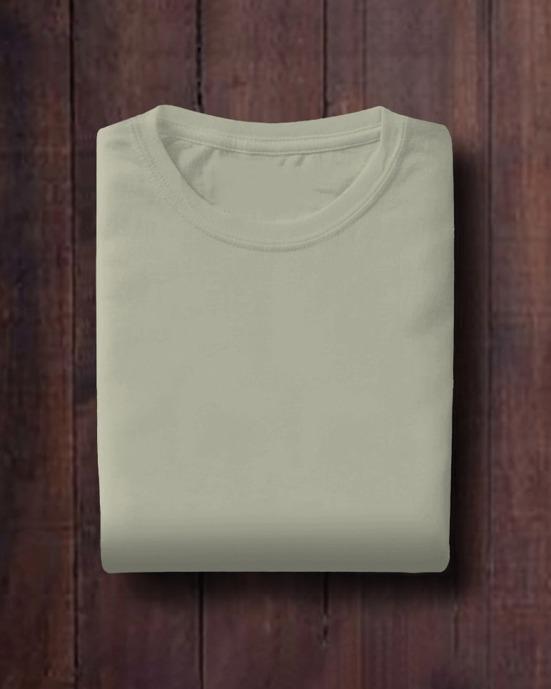 Premium Cotton Plain Beige Tees