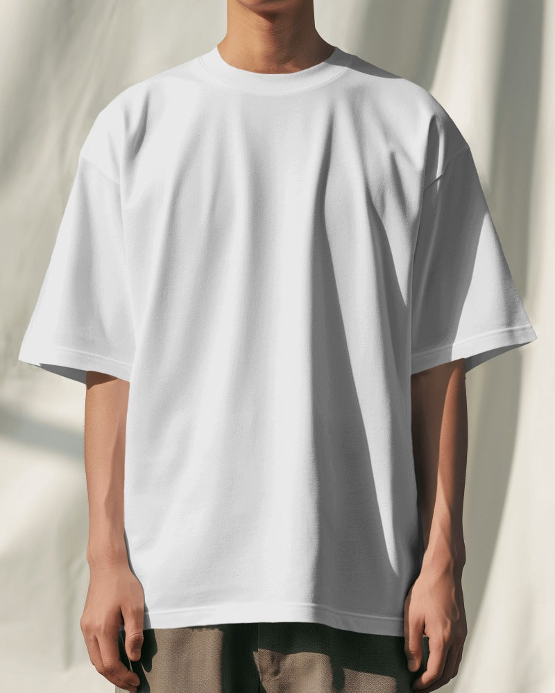 White Oversized Premium Cotton T-shirts