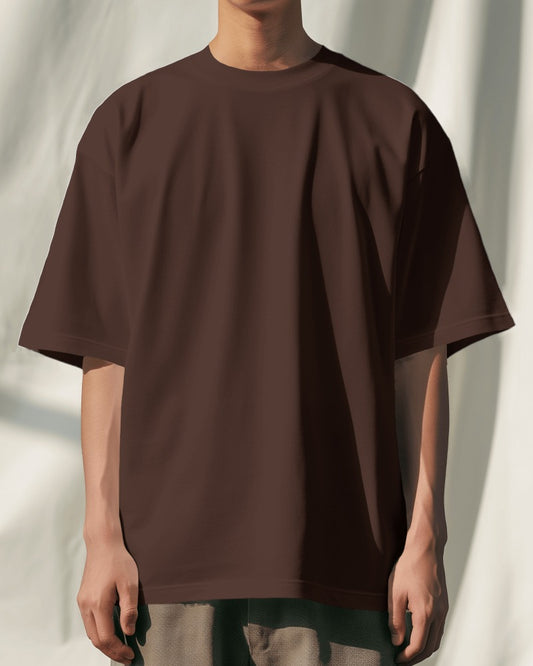Brown Oversized Premium Cotton T-shirts