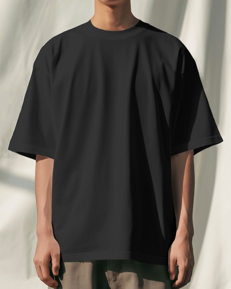 Black Oversize Premium Cotton T-shirts