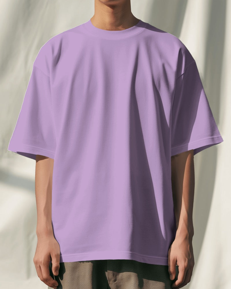 Lavender Oversized Premium Cotton T-shirts