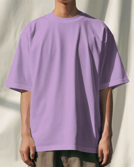 Lavender Oversized Premium Cotton T-shirts