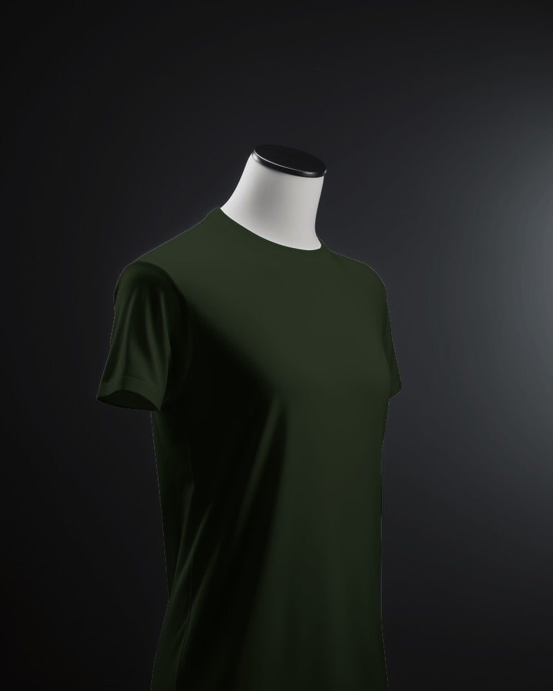 Premium Cotton Plain Military Green Tees