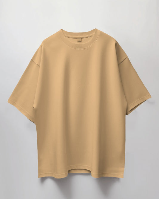 Beige Oversized Premium Cotton T-shirts