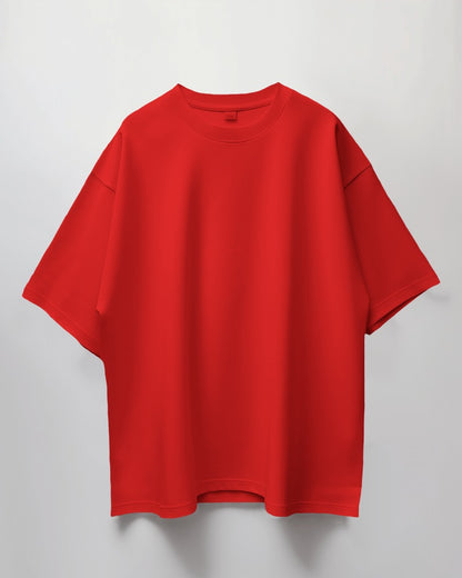 Red Oversized Premium Cotton T-shirts