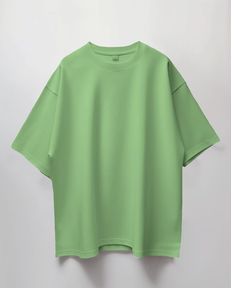 Oversized Foam Green Premium Cotton T-shirts