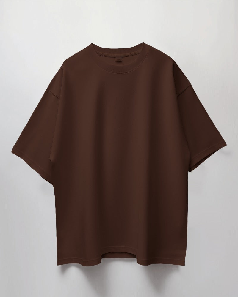 Brown Oversized Premium Cotton T-shirts