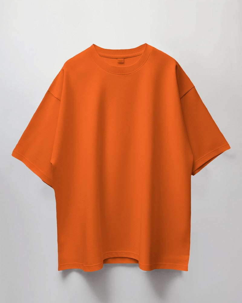 Orange Oversized Premium Cotton T-shirts