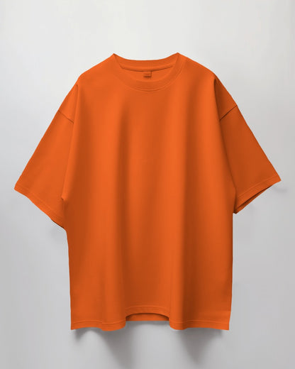 Orange Oversized Premium Cotton T-shirts