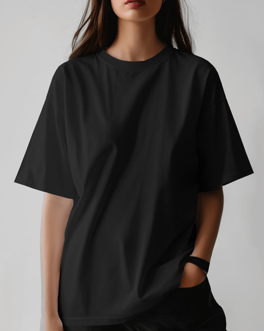 Black Oversized Premium Cotton T-shirts