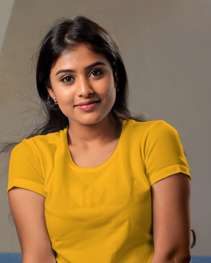 Golden Yellow Premium Cotton T-shirts