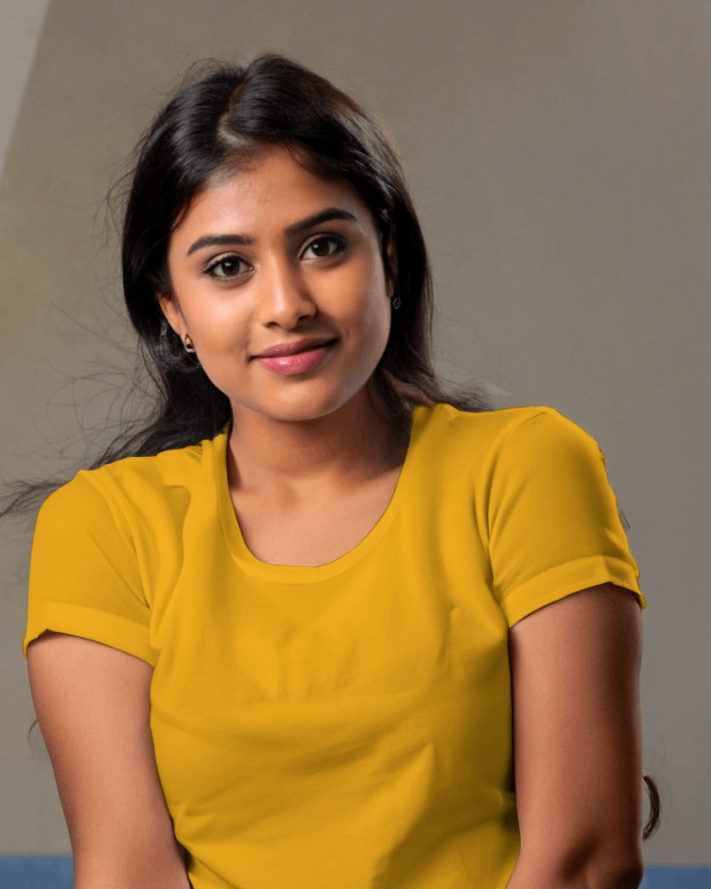 Mustard Yellow Premium Cotton T-shirts