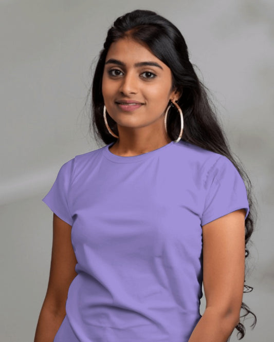 Premium Cotton Plain Lavender T-shirts