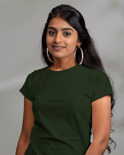 Premium Cotton Plain Military Green Tees