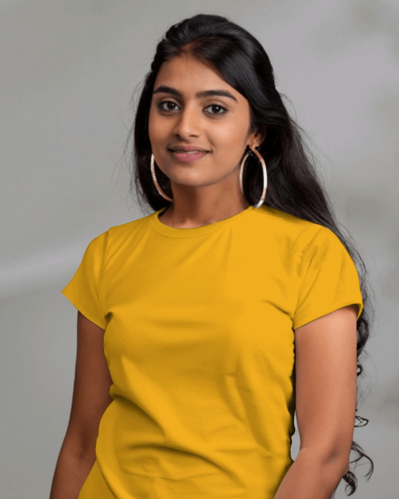 Mustard Yellow Premium Cotton T-shirts