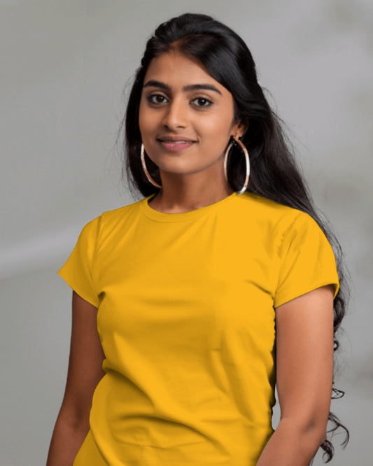 Golden Yellow Premium Cotton T-shirts